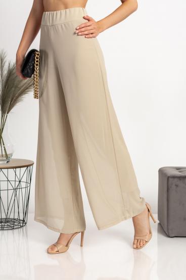 Elegantní dlouhé kalhoty Veronna, béžová