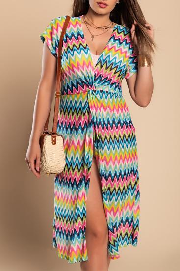 Plážové šaty s vícebarevným potiskem, vícebarevné