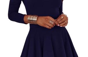 Elegantní mini šaty s V- výstřihem Kyliana, tmavě modré