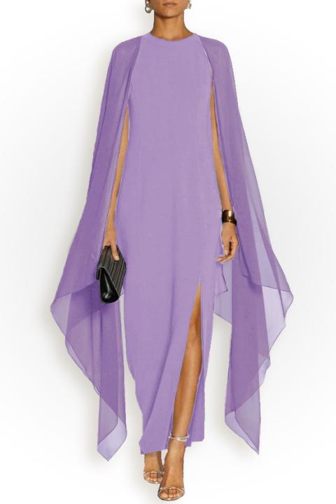 Elegantní dlouhé šaty Ileana, fialové