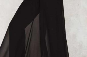 Elegantní dlouhé kalhoty Veronna, černé