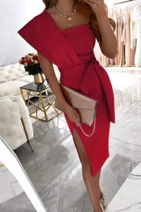 Elegantní midi šaty Triona, červené