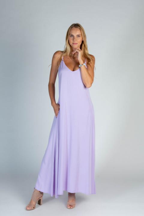 Letní maxi šaty Yasmine, fialové