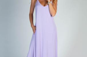 Letní maxi šaty Yasmine, fialové