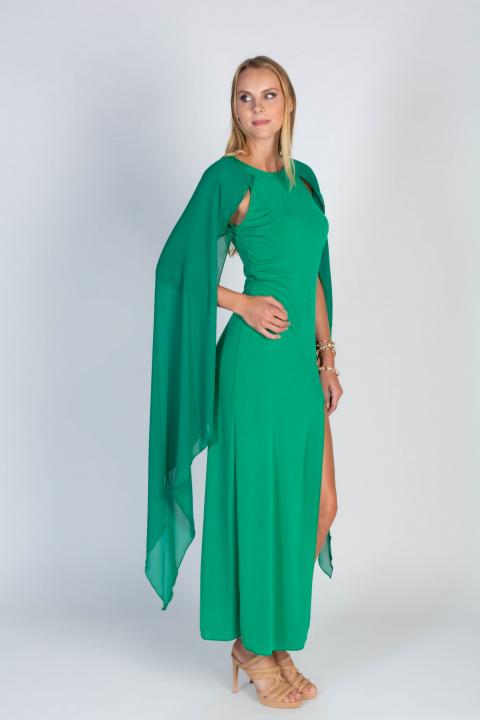 Elegantní dlouhé šaty Ileana, zelené