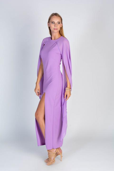 Elegantní dlouhé šaty Ileana, fialové