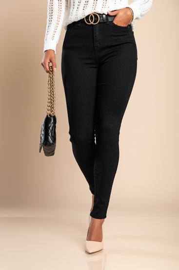 Úzké strečové džíny, černé