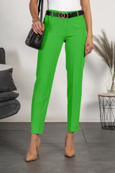 Elegantní dlouhé kalhoty Tordina, světle zelené