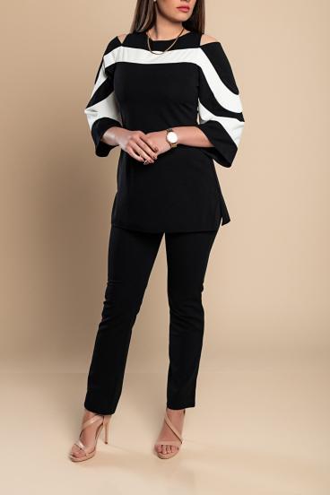 Elegantní set trička a kalhot, černá