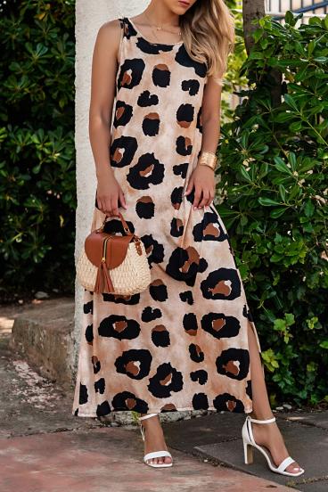 Maxi šaty s leopardím vzorem, leopardí