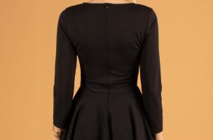 Elegantní mini šaty s V- výstřihem Kyliana, černé