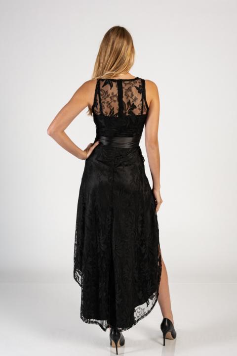 Elegantní mini šaty bez rukávů s krásnou krajkou Suzan, černé