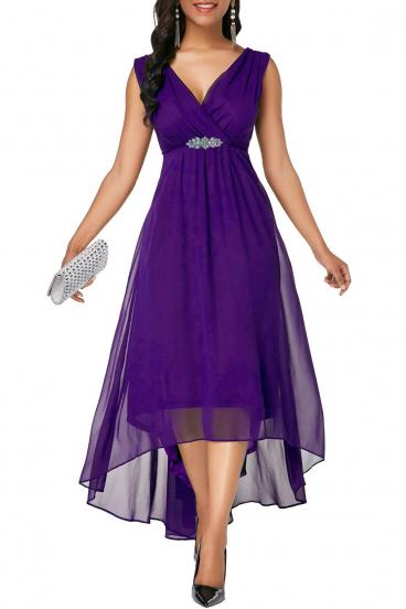Elegantní midi šaty značky Graciana, fialové
