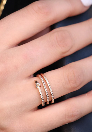 Elegantní prsten, ART598, růžové zlato