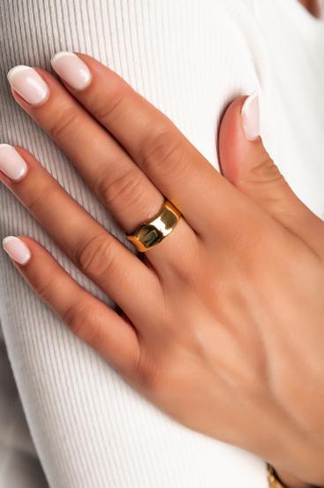 Elegantní prsten, ART555, zlatá barva