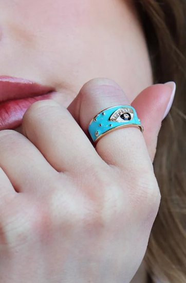Elegantní prsten, ART533, modrý