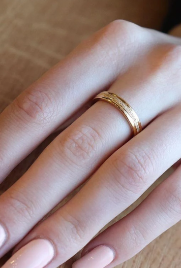 Elegantní prsten, ART489, zlatá barva