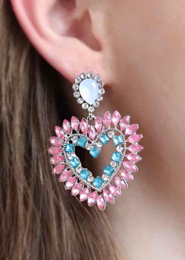 Elegantní náušnice s ozdobnými diamanty růžové barvy