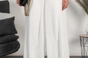 Elegantní dlouhé kalhoty Veronna, bílé