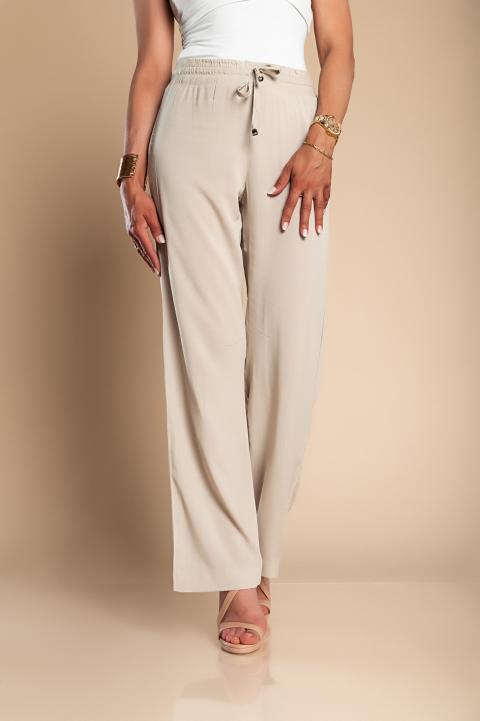 Elegantní kalhoty rovného střihu Amarga, světle šedá