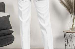 Elegantní dlouhé kalhoty Tordina, bílé