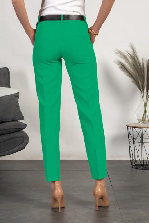 Elegantní dlouhé kalhoty Tordina, zelené