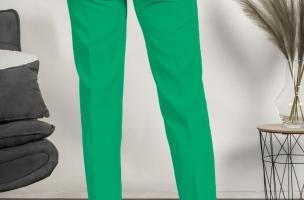 Elegantní dlouhé kalhoty Tordina, zelené