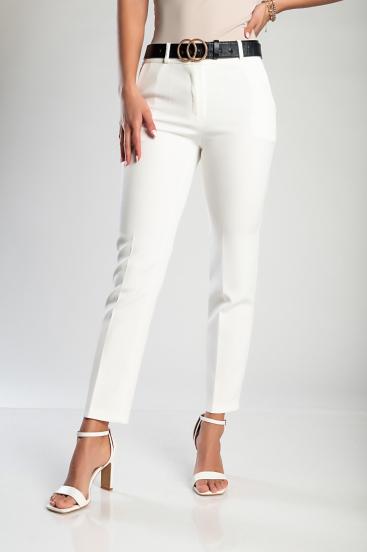 Elegantní dlouhé kalhoty, bílé