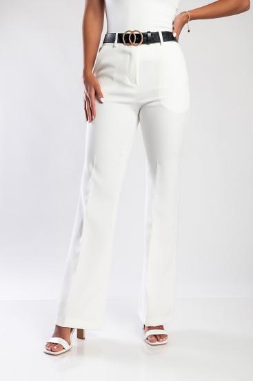 Elegantní dlouhé kalhoty, bílé