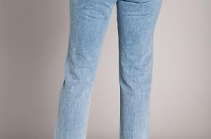 Rovné džíny s rozparky Vallia, světle modré