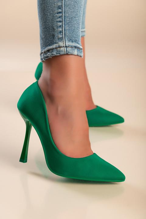 Boty na vysokém podpatku, zelené