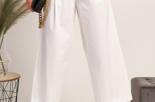 Elegantní kalhoty Mancha, bílé