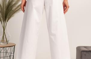 Elegantní kalhoty Mancha, bílé