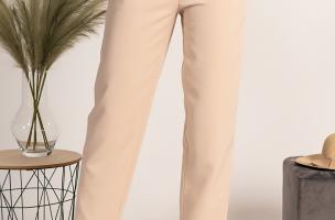 Elegantní dlouhé kalhoty Matehuala, béžové