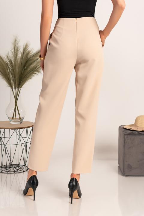 Elegantní dlouhé kalhoty Matehuala, béžové