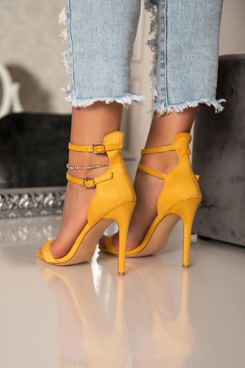Sandály na vysokém podpatku Portland, žluté