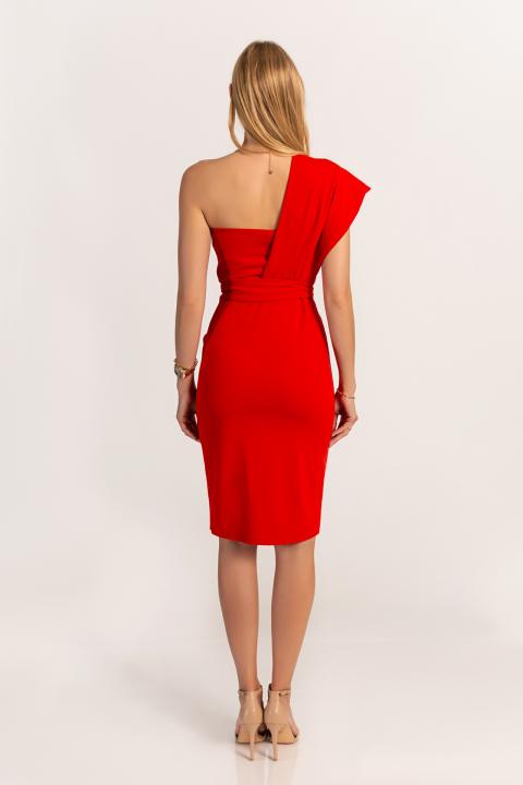 Elegantní midi šaty Triona, červené