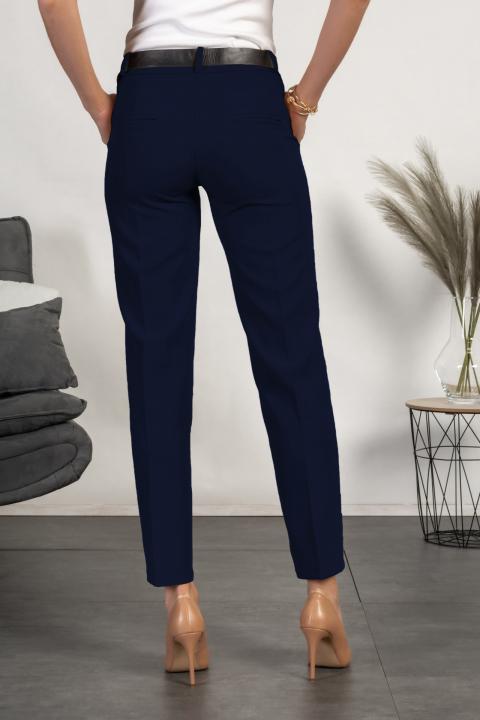 Elegantní dlouhé kalhoty s rovným střihemTordina, tmavě modrá