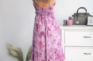 Elegantní maxi šaty s potiskem Noalla, fialové