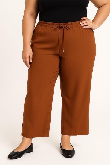 Kalhoty pro větší velikosti, camel