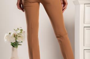 Elegantní kalhoty s vysokým pasem Amposta, velbloudí barva