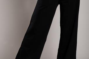 Sportovní bavlněné kalhoty širokého střihu Sarema, černé