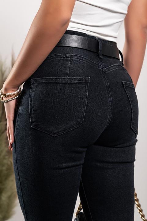 Strečové džíny s úzkým střihem, černé