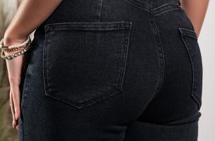 Strečové džíny s úzkým střihem, černé