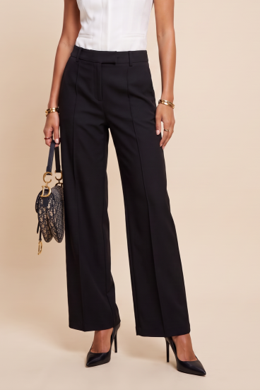 Elegantní široké kalhoty „Soft Wide“, černé