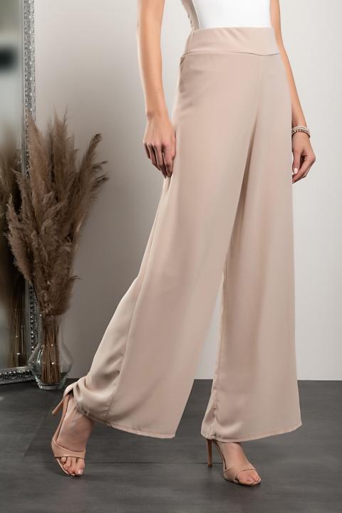 Elegantní dlouhé kalhoty Veronna, béžová