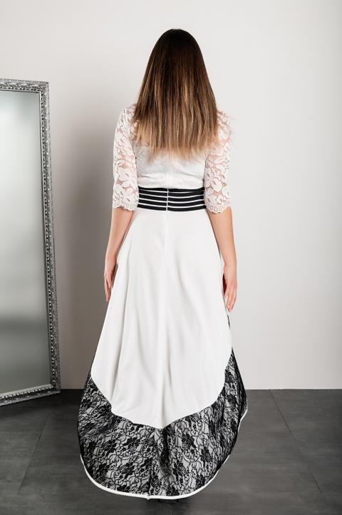Elegantní šaty s krajkou Bianca, bílé