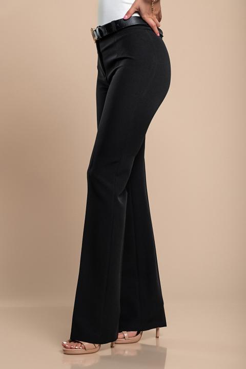 Elegantní dlouhé kalhoty s rovným střihem, černé