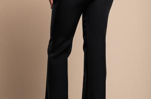 Elegantní dlouhé kalhoty s rovným střihem, černé