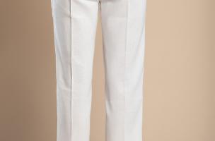 Elegantní plátěné kalhoty, bílé